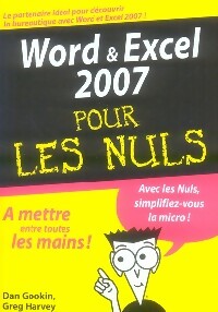 Livrenpoche : Word, Excel 2007 pour les nuls - Greg Harvey - Livre
