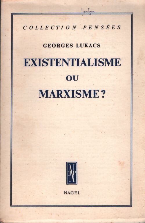 Existentialisme ou marxisme ? - Georg Lukàcs - Livre