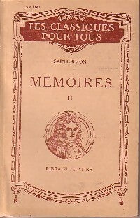 Livrenpoche : Mémoires Tome II - Saint Simon - Livre