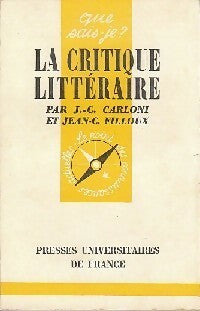 Livrenpoche : La critique littéraire - Jean-Claude Filloux, J-C. Carloni - Livre