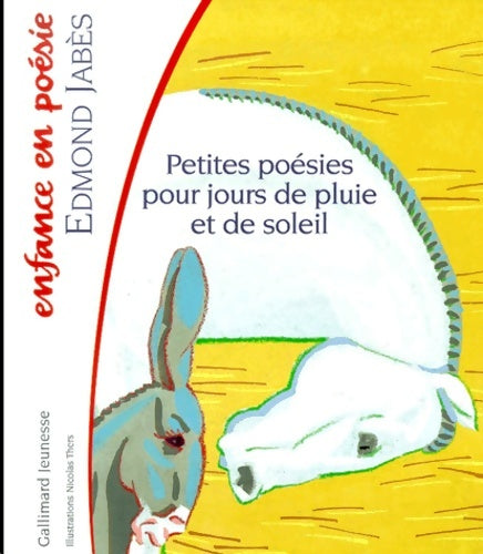 Livrenpoche : Petites poésies pour jours de pluie et de soleil - Edmond Jabès - Livre