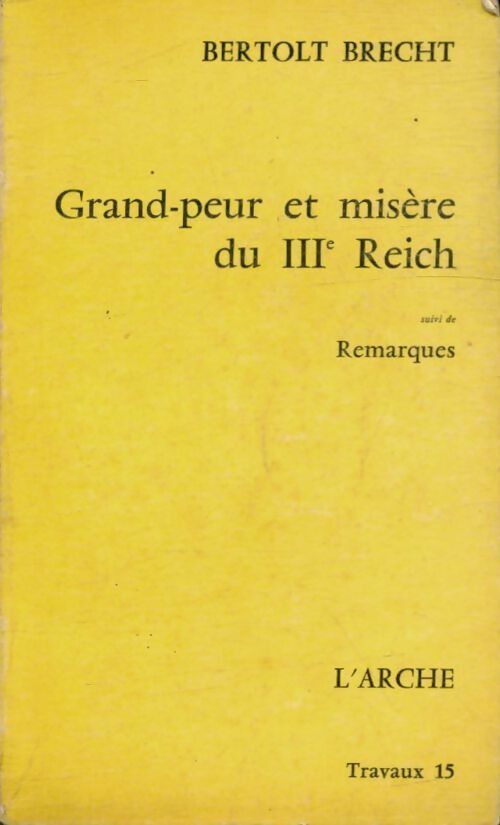 Livrenpoche : Grand-peur et misère du IIIe Reich - Bertolt Brecht - Livre