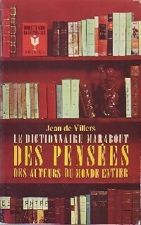 Livrenpoche : Le dictionnaire Marabout des pensées des auteurs du monde entier - Jean De Villers - Livre