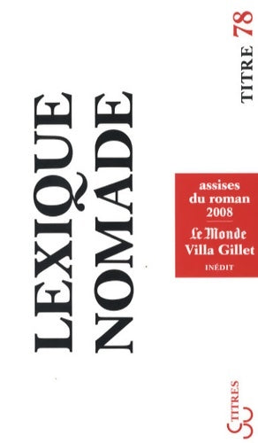 Livrenpoche : Lexique nomade - Collectif - Livre
