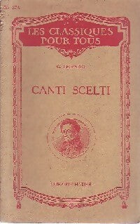 Livrenpoche : Canti scelti - Giacomo Leopardi - Livre