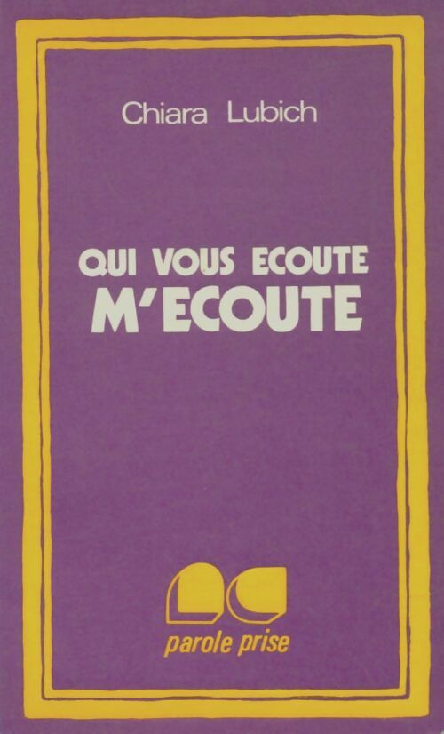 Livrenpoche : Qui vous écoute m'écoute - Chiara Lubich - Livre