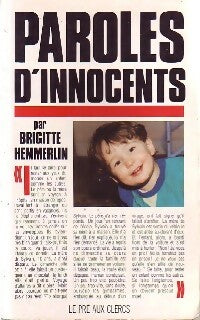 Livrenpoche : Paroles d'innocents - Brigitte Hemmerlin - Livre