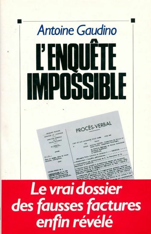 Livrenpoche : L'enquête impossible - Antoine Gaudino - Livre