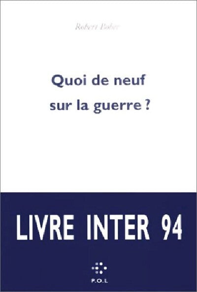 Livrenpoche : Quoi de neuf sur la guerre ? - Robert Bober - Livre