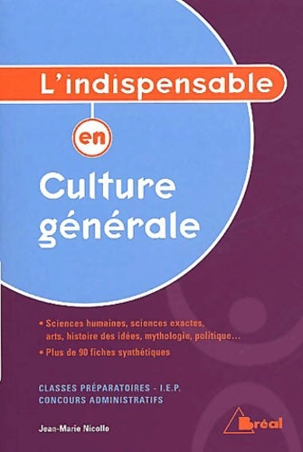 Livrenpoche : L'indispensable en culture générale - Jean-Marie Nicolle - Livre