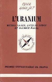 Livrenpoche : L'uranium - Michel Cuney, Jacques Leroy, Maurice Pagel - Livre