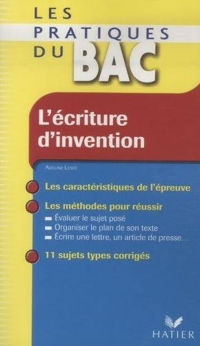 Livrenpoche : L'écriture d'invention - Collectif - Livre