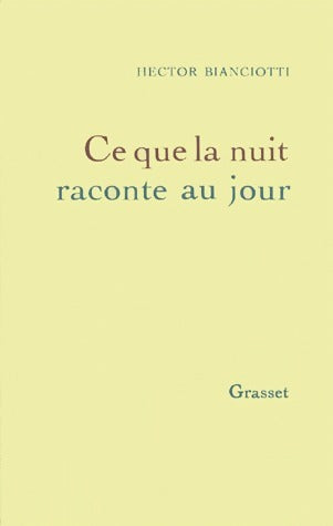 Livrenpoche : Ce que la nuit raconte au jour - Hector Biancotti - Livre
