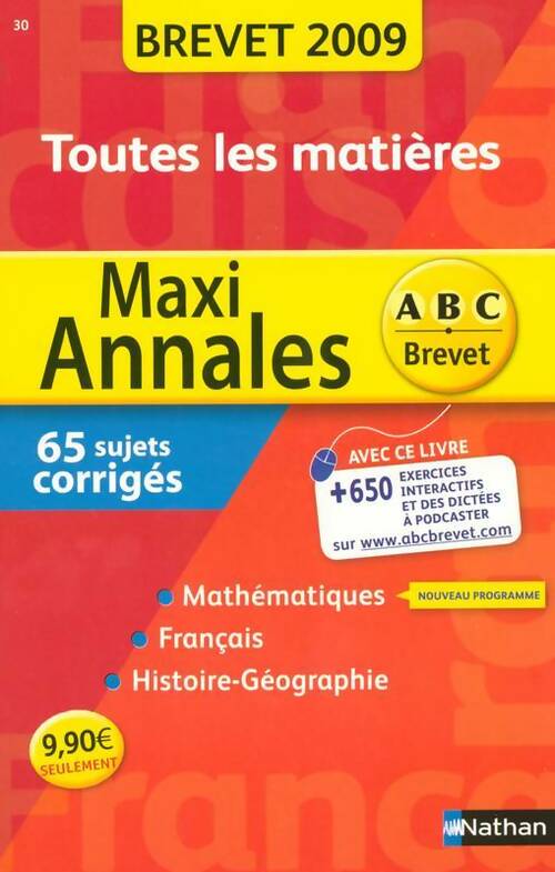 Livrenpoche : Maxi annales brevet 2009. Toutes les matières - Collectif - Livre