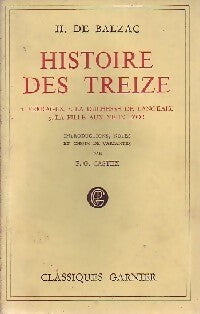 Livrenpoche : Histoire des treize : Ferragus / La duchesse de Langeais / La fille aux yeux d'or - Honoré De Balzac - Livre