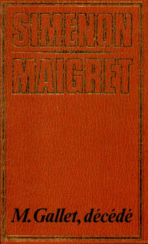 Livrenpoche : M. Gallet, décédé - Georges Simenon - Livre