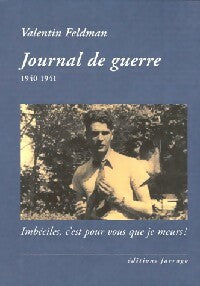 Livrenpoche : Journal de guerre - Valentin Feldman - Livre