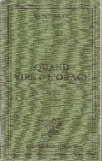 Livrenpoche : Quand vient l'orage - Saint-Bray - Livre