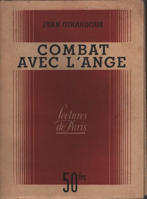 Combat avec l'ange - Jean Giraudoux - Livre