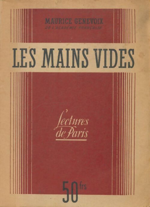 Livrenpoche : Les mains vides - Maurice Genevoix - Livre