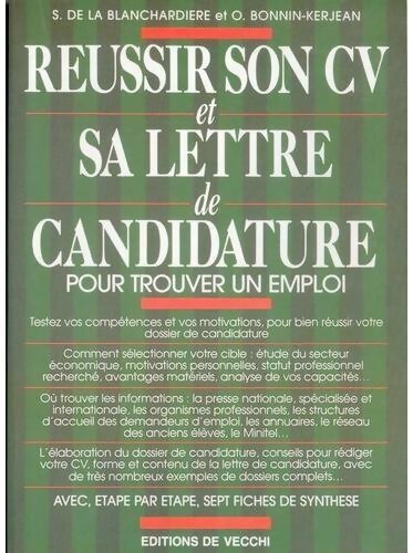 Livrenpoche : Réussir son C.V. Et sa lettre de motivation - S. De la Blanchardière - Livre