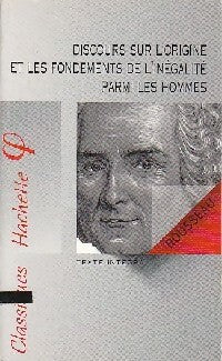 Livrenpoche : Discours sur l'origine et les fondements de l'inégalité parmi les hommes - Jean-Jacques Rousseau - Livre