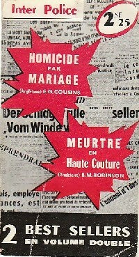 Livrenpoche : Homicide par mariage / Meurtre en haute couture - E.M. Robinson - Livre