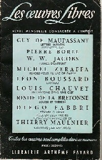 Livrenpoche : Lettres inédites / Plus d'emprunt / Rendez-vous au lac de Garde / L'Ankou / Un fantôme dans une clef / Louise et thérèse / Procès à Jésus / Chroniques du mois - Michel Zéraffa, Guy De Maupassant, Thierry Maulnier, W. W. Jacobs, Léon Boussard, Louis Chauvet, Restif De La Bretonne, Diego Fabbri - Livre