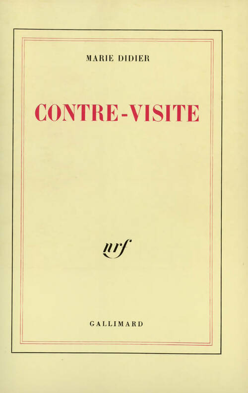 Livrenpoche : Contre-visite - Marie Didier - Livre