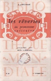 Livrenpoche : Les rêveries du promeneur solitaire - Jean-Jacques Rousseau - Livre