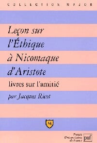 Leçon sur l'éthique à Nicomaque d'Aristote - Jacques Ricot - Livre