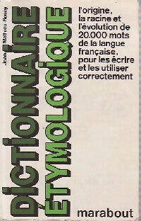 Dictionnaire étymologique - Jean Mathieu-Rosay -  Service - Livre