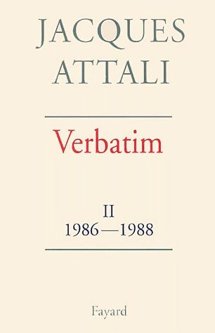 Livrenpoche : Verbatim II : 1986-1988 - Jacques Attali - Livre