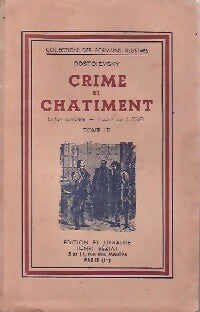 Crime et châtiment Tome III - Fedor Dostoïevski - Livre