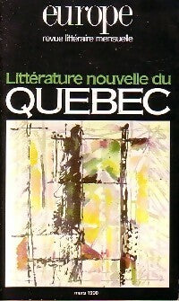 Livrenpoche : Littérature nouvelle du Québec - Collectif - Livre