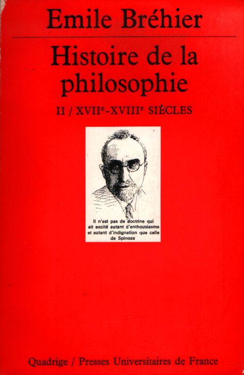 Histoire de la philosophie Tome II : XVIIe-XVIIIe siècles - Emile Bréhier - Livre
