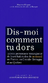 Livrenpoche : Dis-moi comment tu dors - Maurice Ohayon - Livre