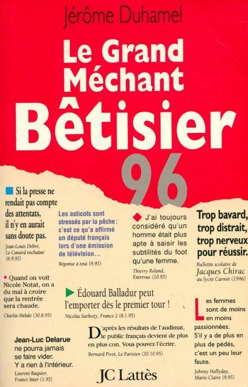 Livrenpoche : Le grand méchant bêtisier 96 - Jérôme Duhamel - Livre