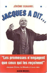 Livrenpoche : Jacques a dit... - Jérôme Duhamel - Livre
