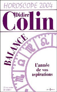 Livrenpoche : Balance 2004 - Didier Colin - Livre