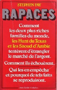 Livrenpoche : Rapaces - Stephen Fay - Livre