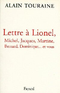 Livrenpoche : Lettre à Lionel, Michel, Jacques, Martine, ... - Alain Touraine - Livre