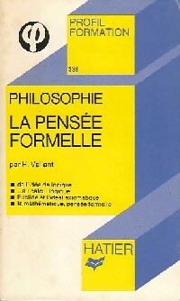 Livrenpoche : La pensée formelle - H. Vallant - Livre
