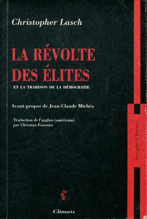 Livrenpoche : La révolte des élites - Christopher Lasch - Livre