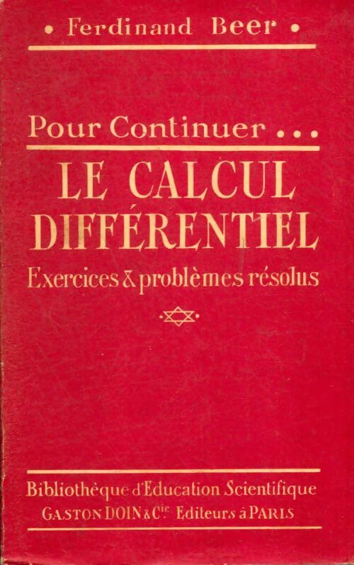 Livrenpoche : Pour continuer le calcul différentiel - Ferdinand Beer - Livre