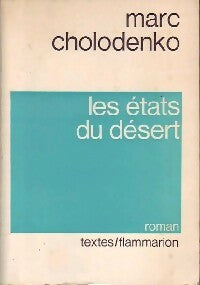 Les états du désert - Marc Cholodenko -  Textes - Livre