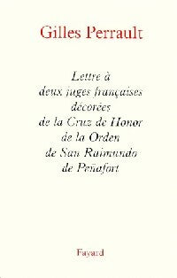 Livrenpoche : Lettre à deux juges françaises - Gilles Perrault - Livre