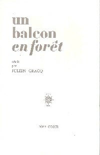Livrenpoche : Un balcon en forêt - Julien Gracq - Livre