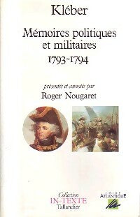 Livrenpoche : Mémoires politiques et militaires (1793-1794) - Kléber - Livre