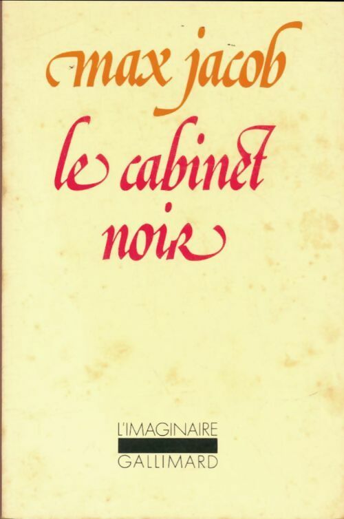 Le cabinet noir - Max Jacob - Livre